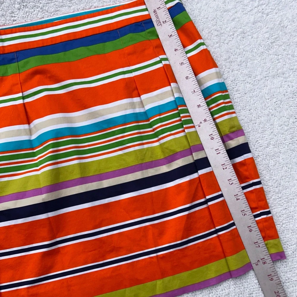 Kate Spade mini skirt striped cotton women’s size 10 Barry ‘skirt the rules’